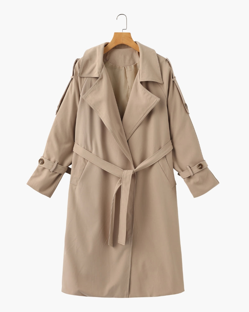 Trench Élégant – Coupe Longue et Design Confortable