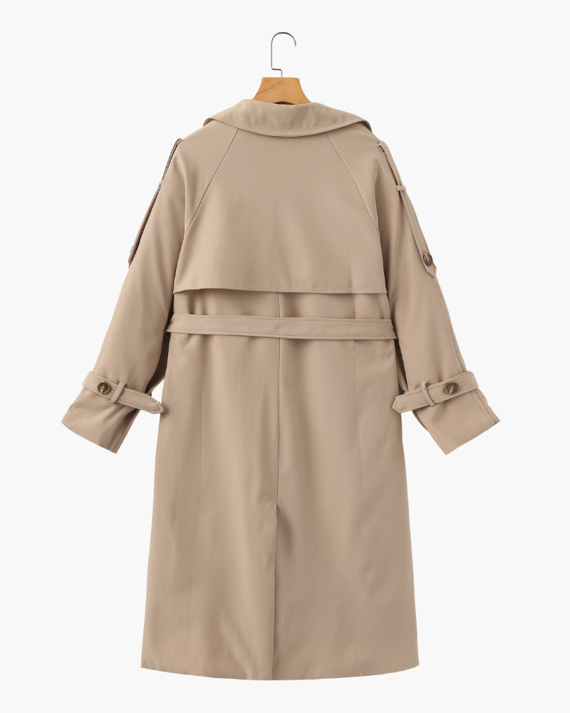 Trench Élégant – Coupe Longue et Design Confortable