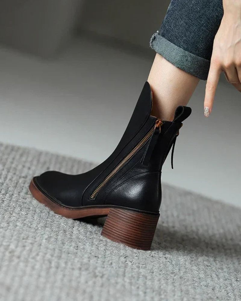 Bottines élégantes – Confort, hauteur & imperméabilité