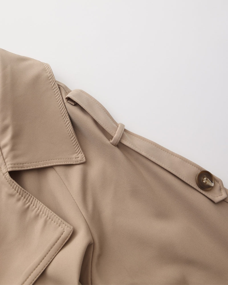 Trench Élégant – Coupe Longue et Design Confortable