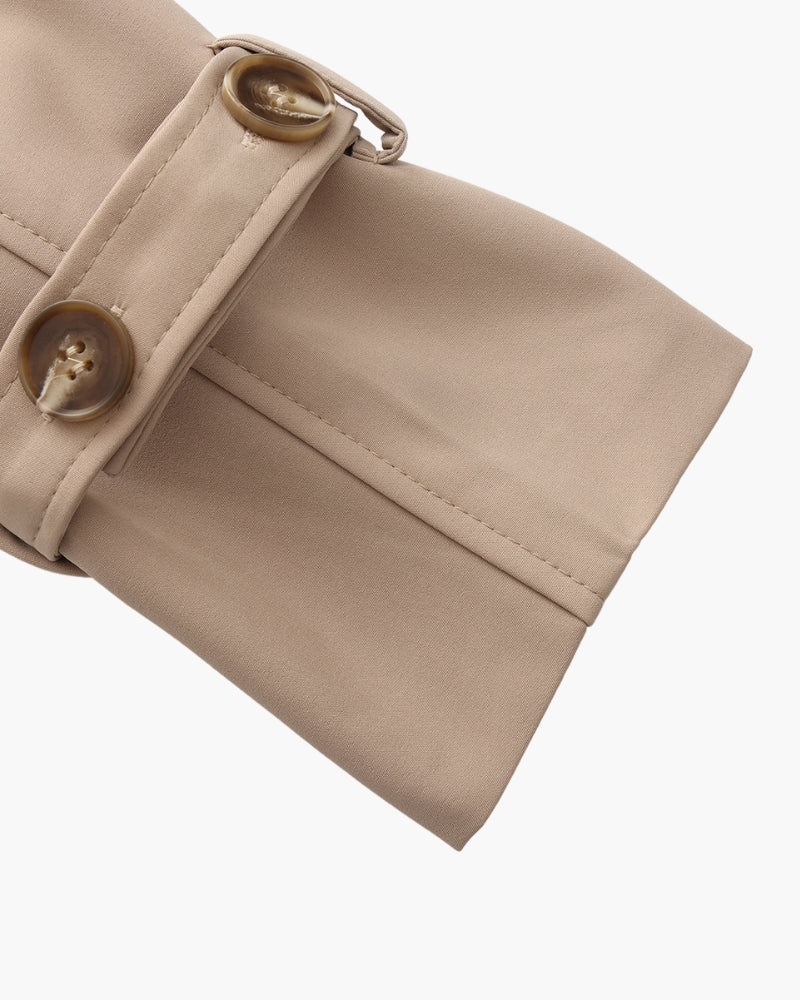 Trench Élégant – Coupe Longue et Design Confortable