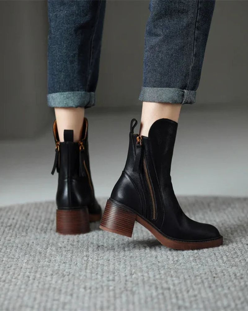 Bottines élégantes – Confort, hauteur & imperméabilité