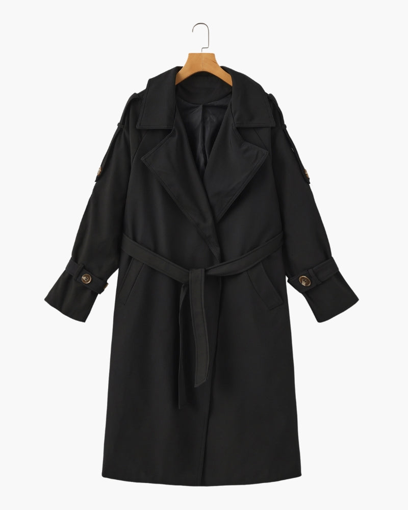 Trench Élégant – Coupe Longue et Design Confortable