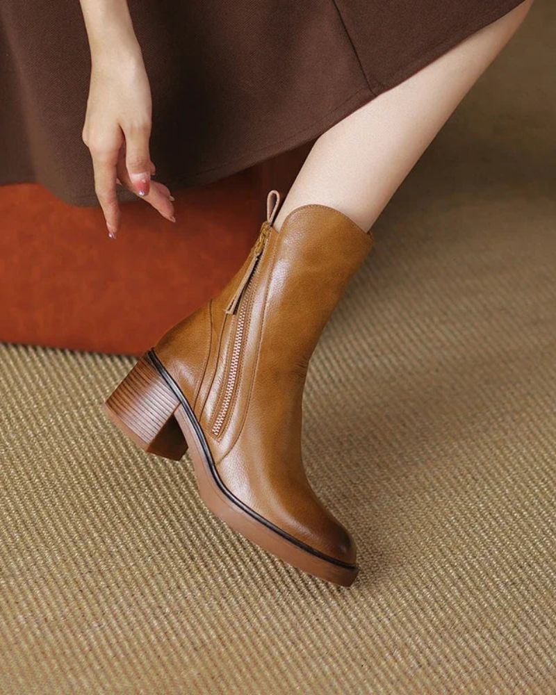 Bottines élégantes – Confort, hauteur & imperméabilité