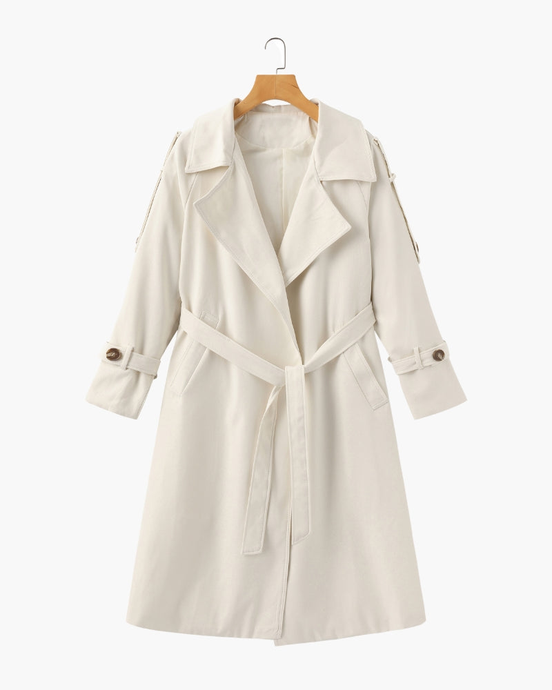 Trench Élégant – Coupe Longue et Design Confortable