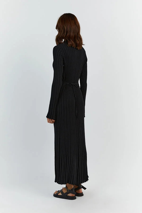 Robe Maxi – Lignes Verticales Élégantes