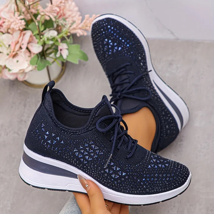Baskets Confortables – Élégance scintillante et confort absolu