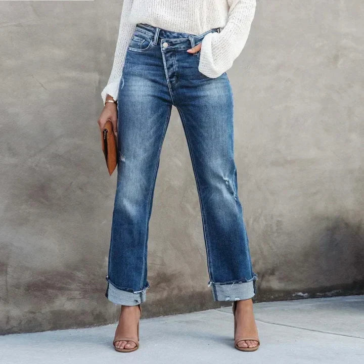 Jean Taille Haute – Confort et Coupe Élégante