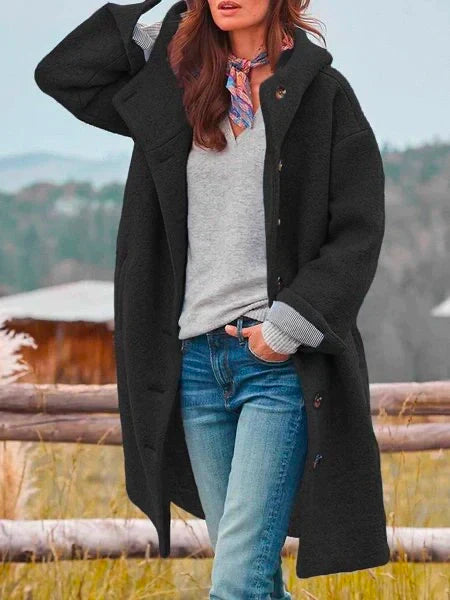 Manteau long à capuche – confort classique et élégance moderne