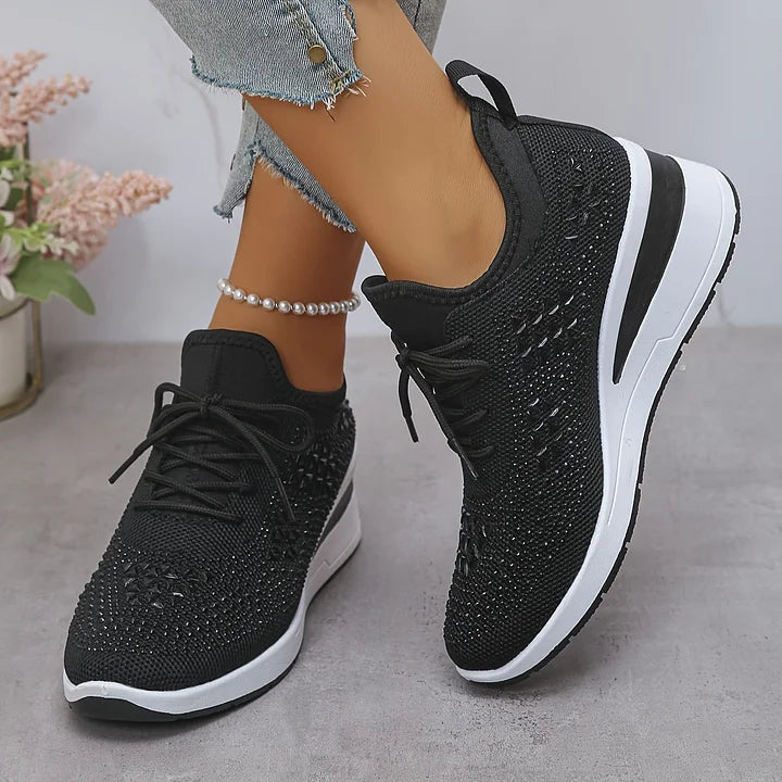 Baskets Confortables – Élégance scintillante et confort absolu