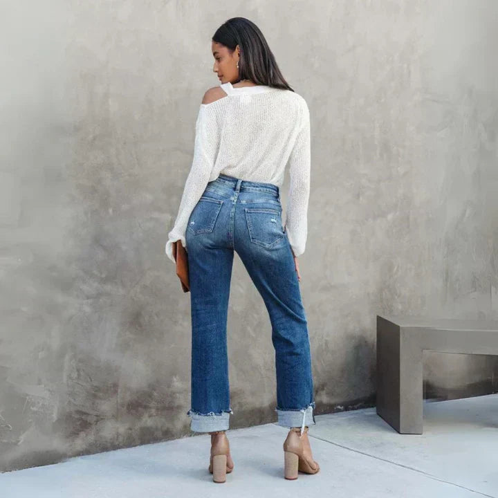 Jean Taille Haute – Confort et Coupe Élégante