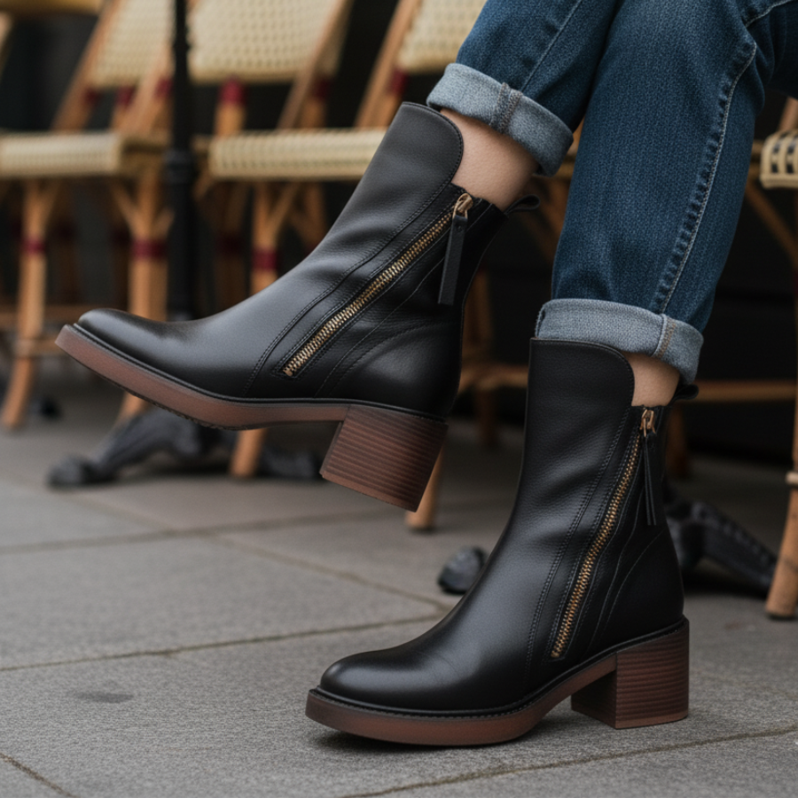 Bottines élégantes – Confort, hauteur & imperméabilité