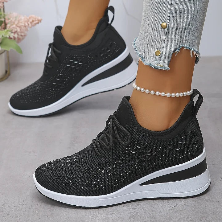 Baskets Confortables – Élégance scintillante et confort absolu