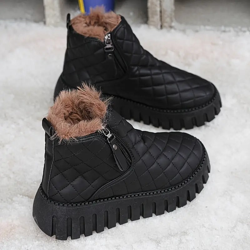 Bottes d’hiver chaudes – Confortables, doublées et résistantes au froid