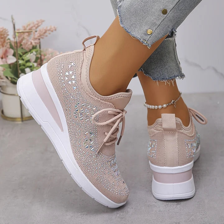 Baskets Confortables – Élégance scintillante et confort absolu
