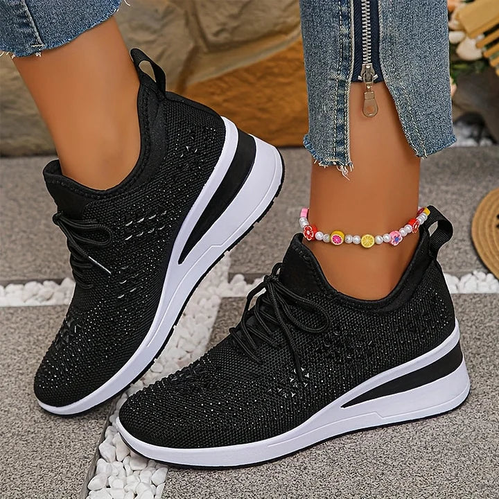 Baskets Confortables – Élégance scintillante et confort absolu