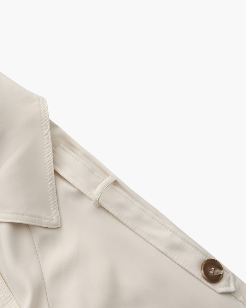 Trench Élégant – Coupe Longue et Design Confortable