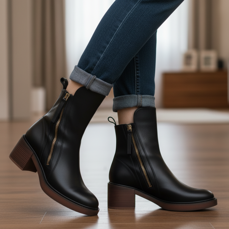 Bottines élégantes – Confort, hauteur & imperméabilité