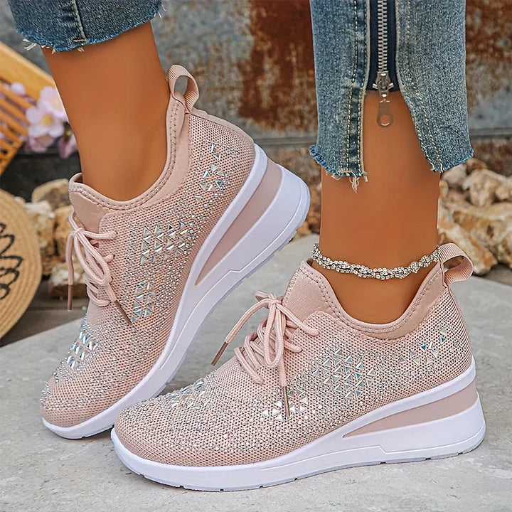 Baskets Confortables – Élégance scintillante et confort absolu