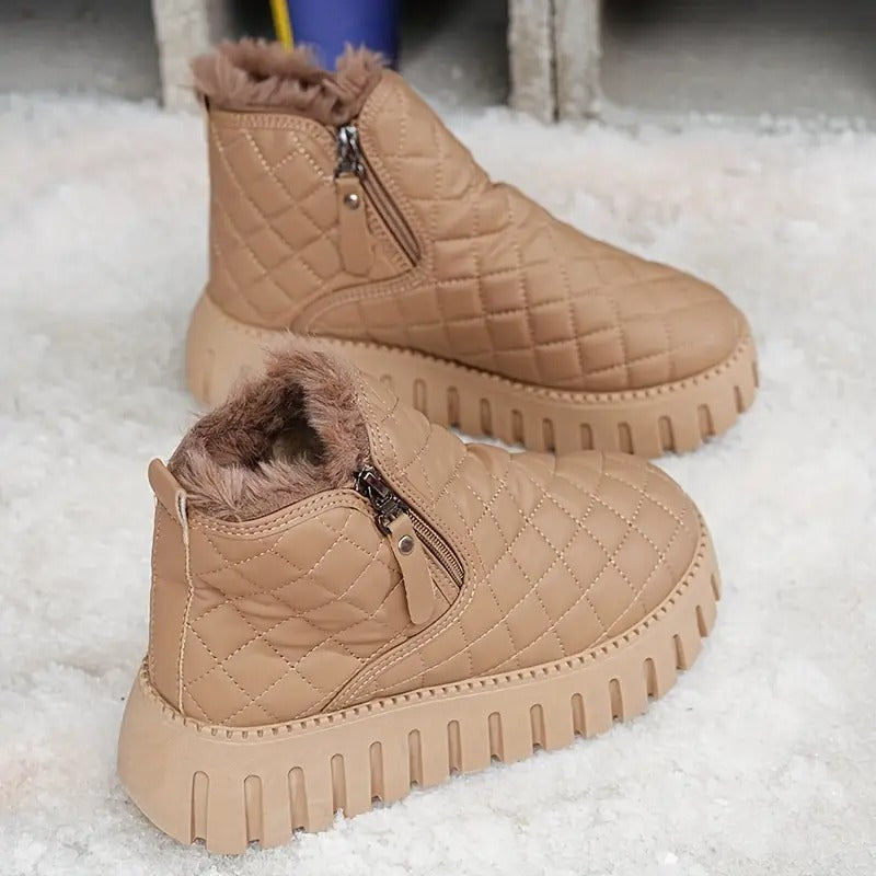 Bottes d’hiver chaudes – Confortables, doublées et résistantes au froid