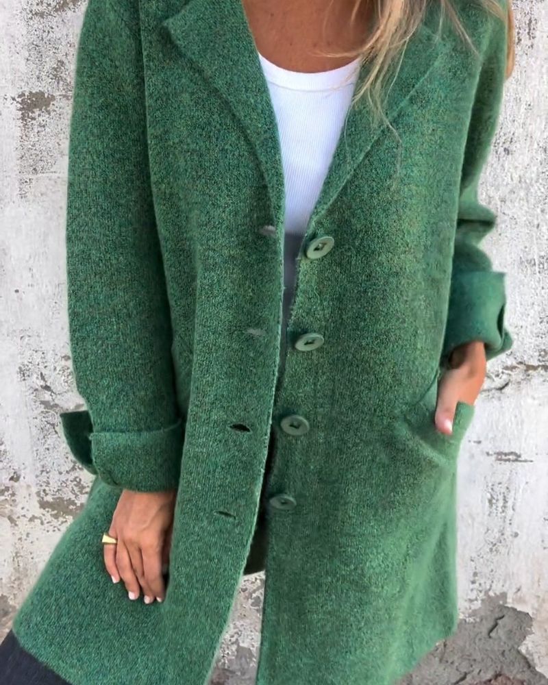 Manteau long à revers – Élégance décontractée pour chaque saison