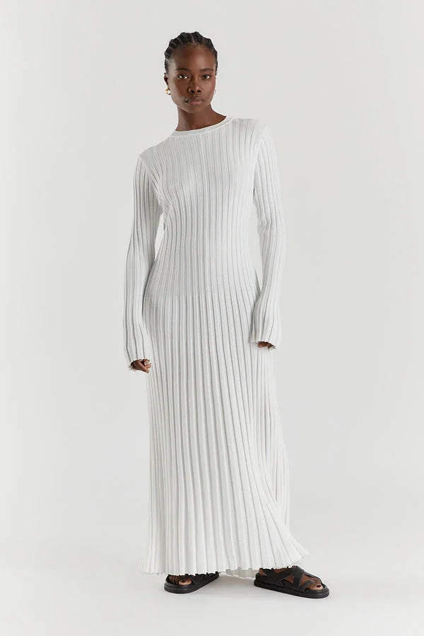Robe Maxi – Lignes Verticales Élégantes