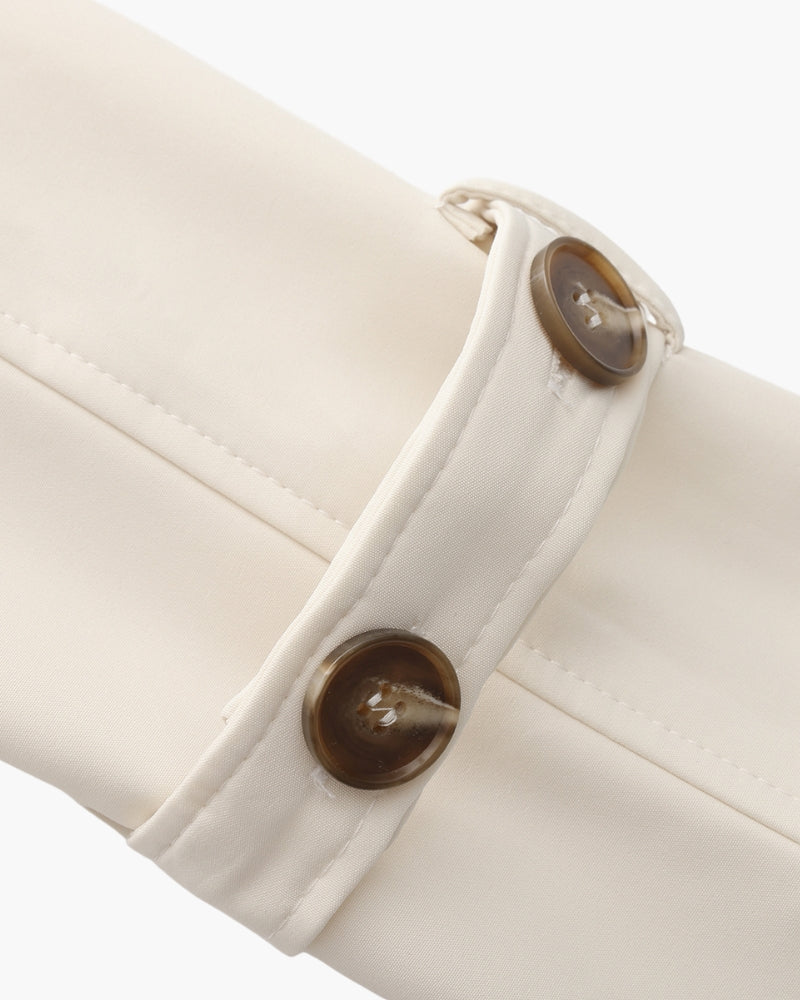 Trench Élégant – Coupe Longue et Design Confortable