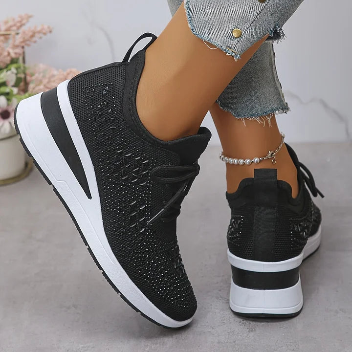 Baskets Confortables – Élégance scintillante et confort absolu