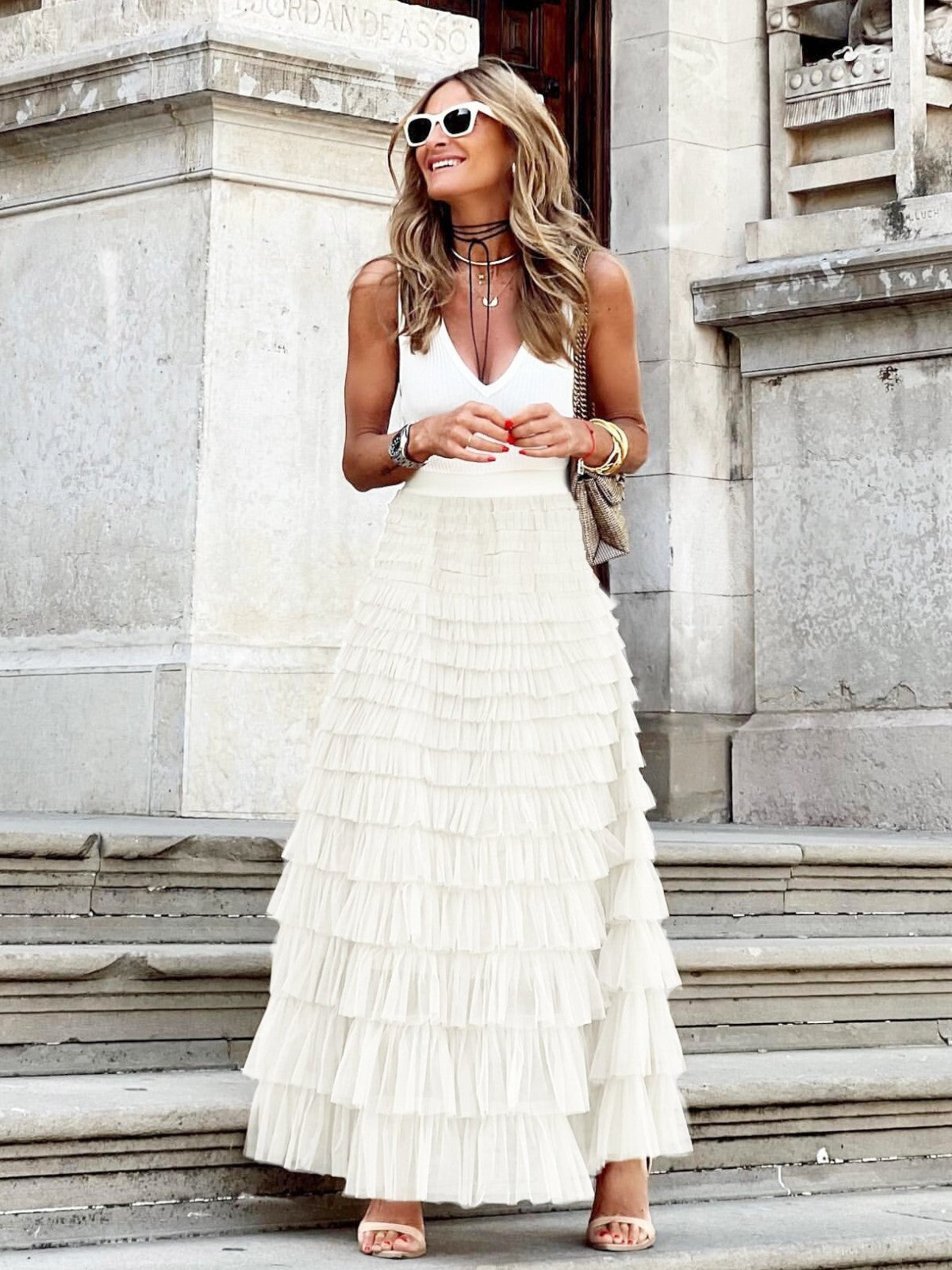 Jupe Maxi en Tulle – Élégance Légère et Aérienne