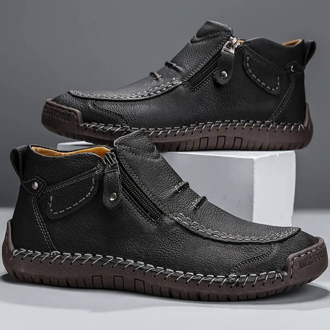 Bottines en cuir – Style intemporel et confort quotidien
