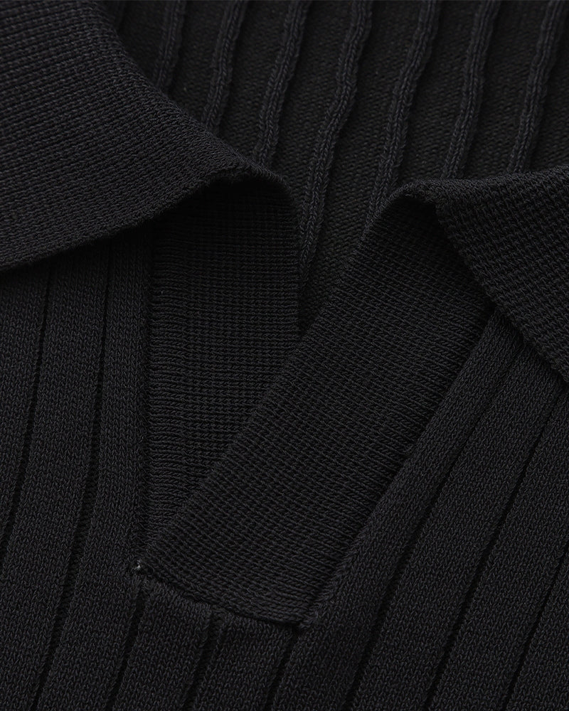 Polo – Maille côtelée premium et élégance intemporelle