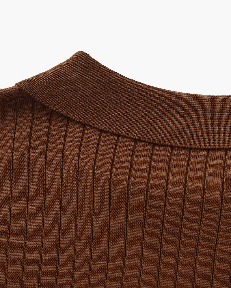Polo – Maille côtelée premium et élégance intemporelle