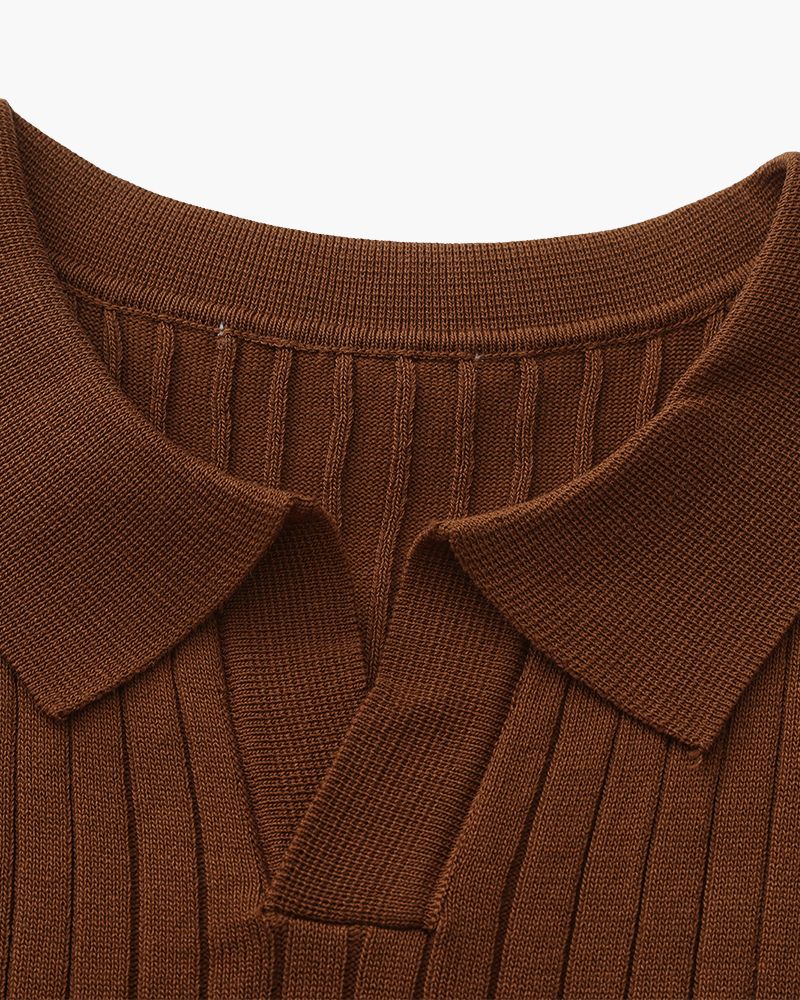 Polo – Maille côtelée premium et élégance intemporelle