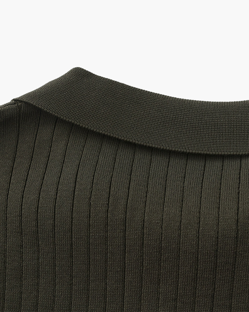 Polo – Maille côtelée premium et élégance intemporelle
