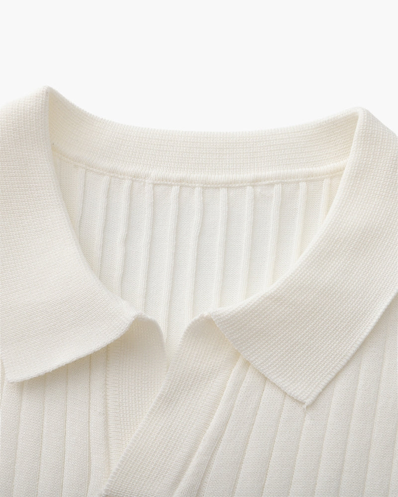 Polo – Maille côtelée premium et élégance intemporelle