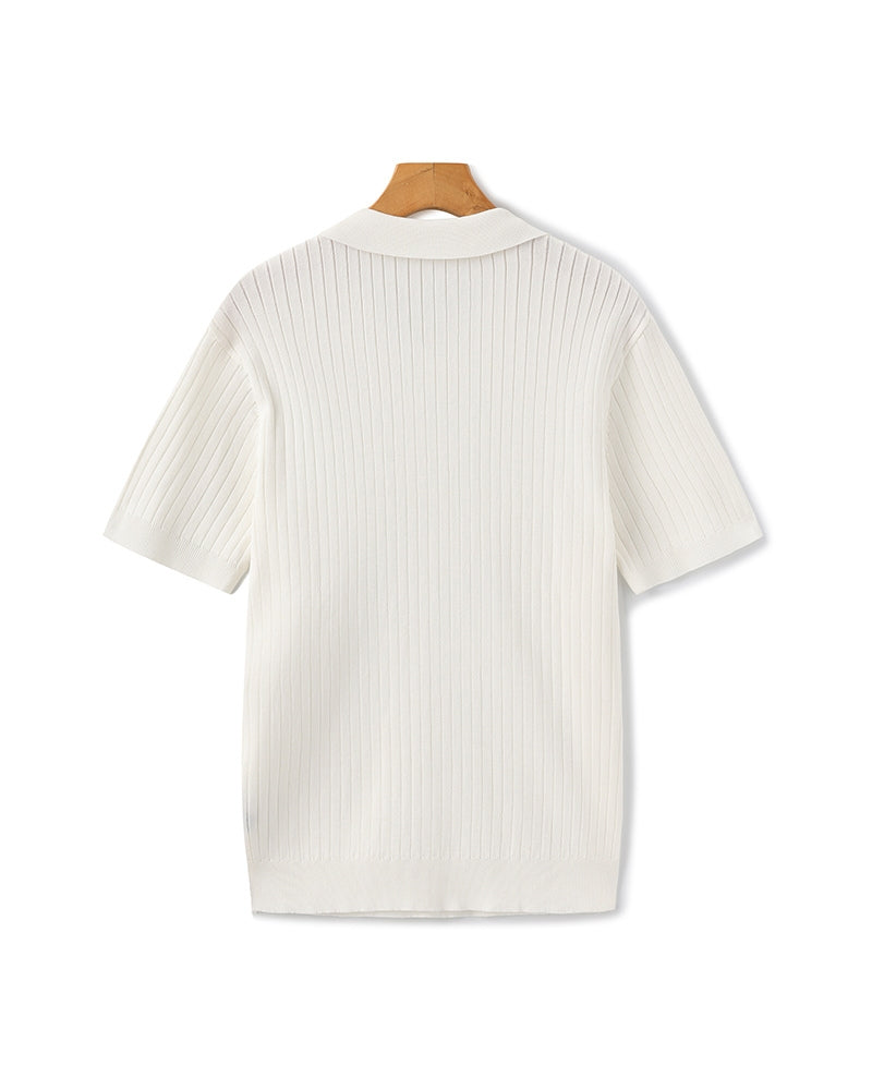 Polo – Maille côtelée premium et élégance intemporelle