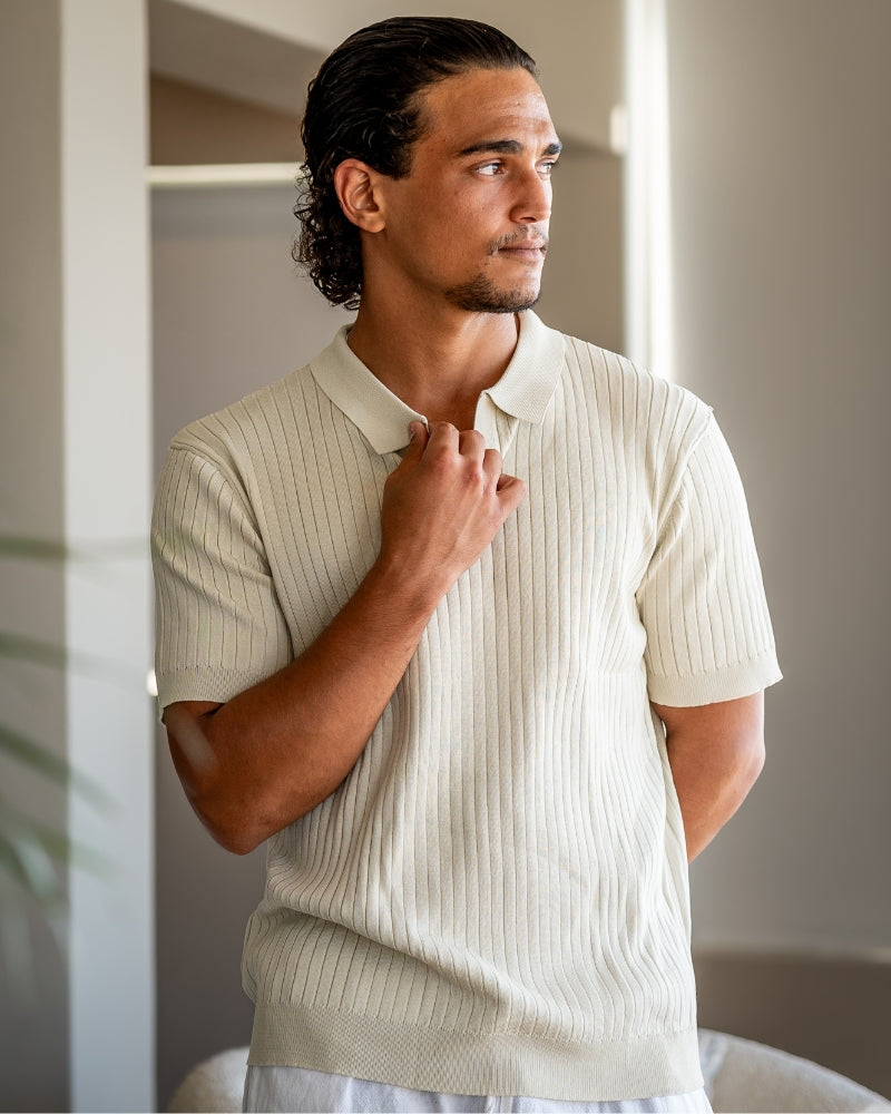 Polo – Maille côtelée premium et élégance intemporelle