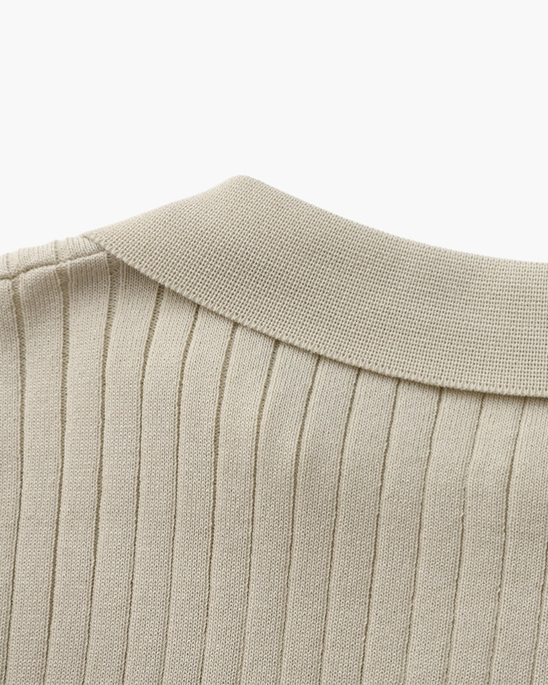 Polo – Maille côtelée premium et élégance intemporelle