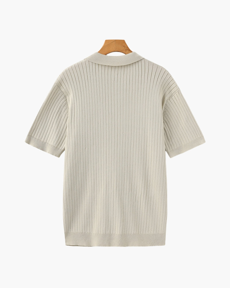 Polo – Maille côtelée premium et élégance intemporelle