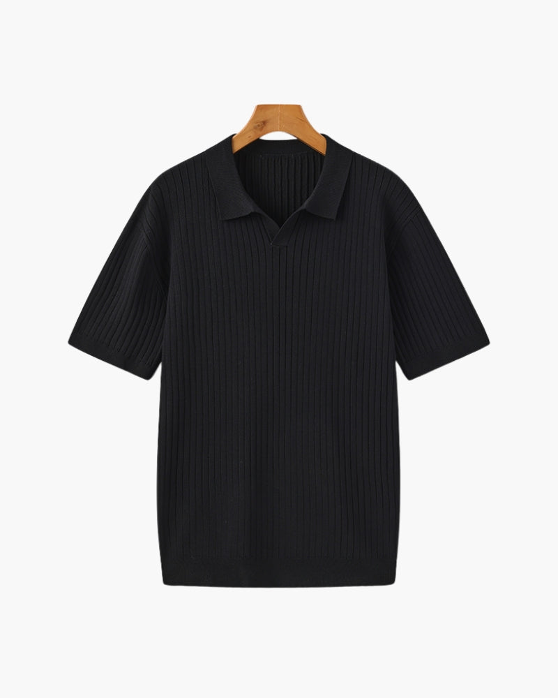 Polo – Maille côtelée premium et élégance intemporelle