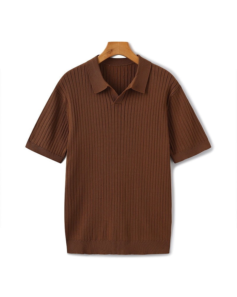 Polo – Maille côtelée premium et élégance intemporelle