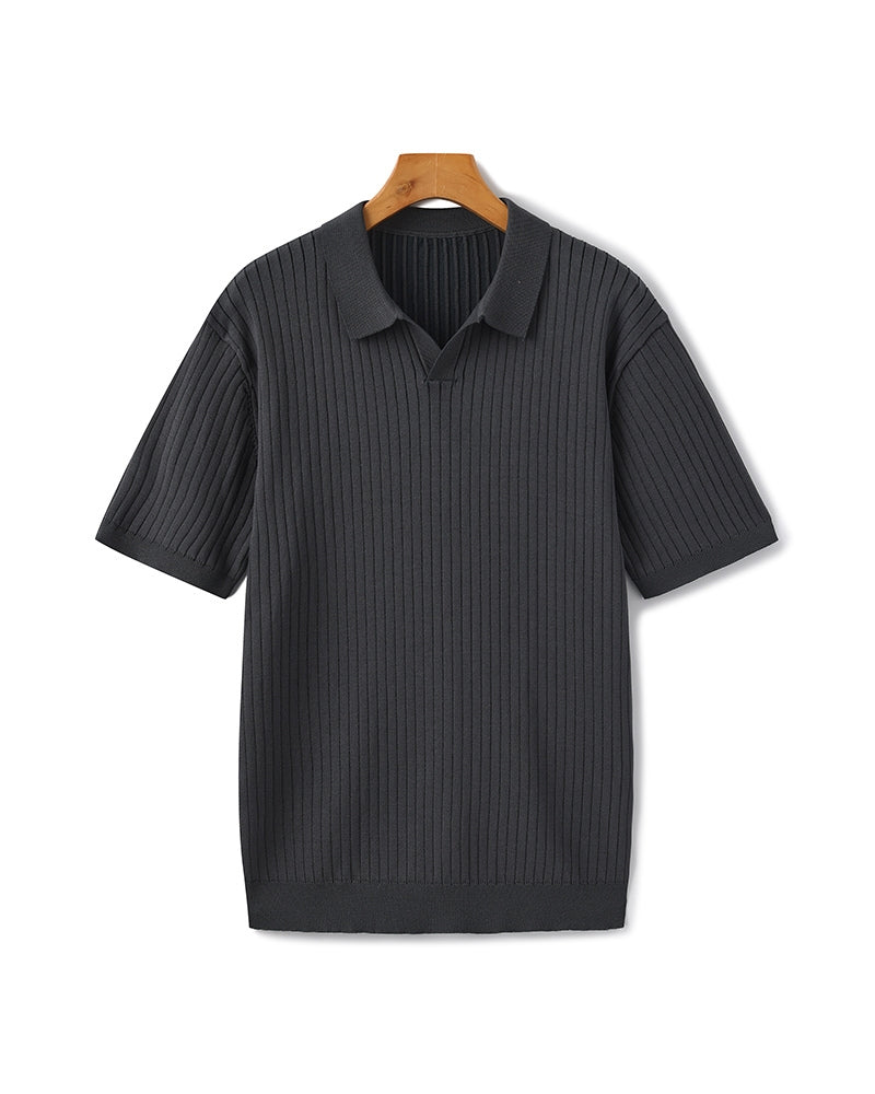 Polo – Maille côtelée premium et élégance intemporelle