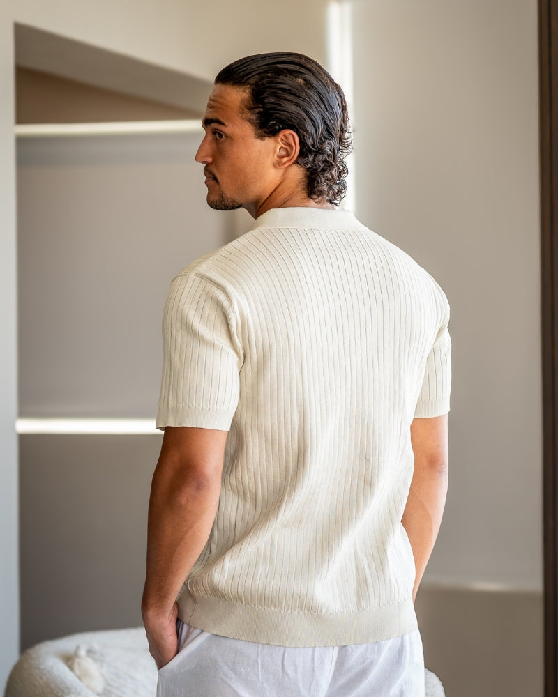 Polo – Maille côtelée premium et élégance intemporelle