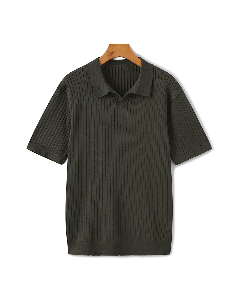 Polo – Maille côtelée premium et élégance intemporelle