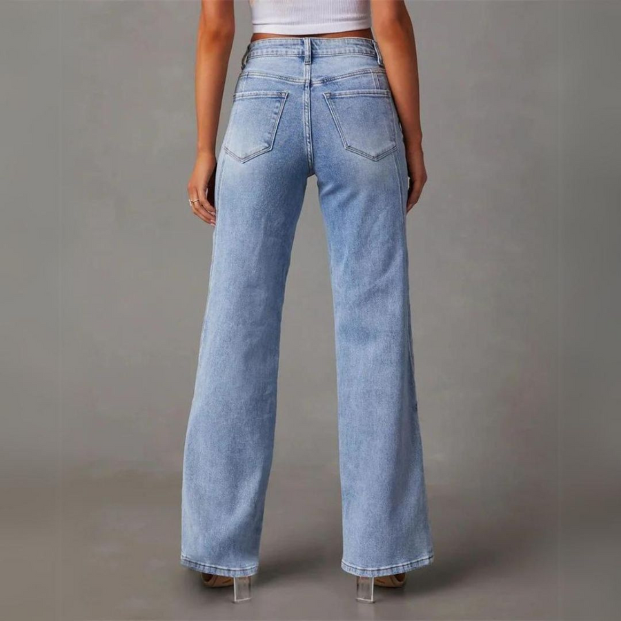 Jean Large – Taille Haute Confortable