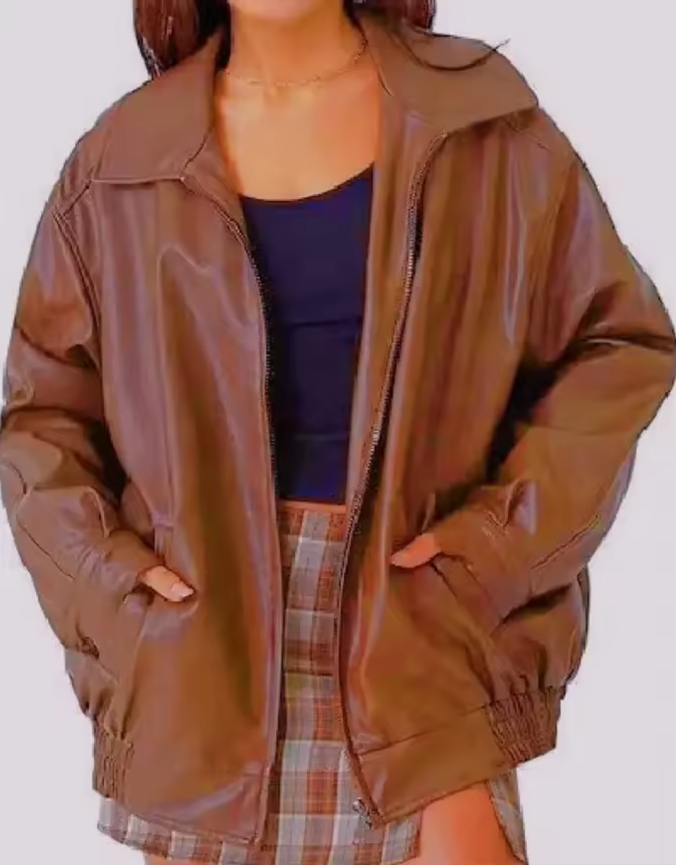 Veste en Cuir PU – Design Durable et Intemporel