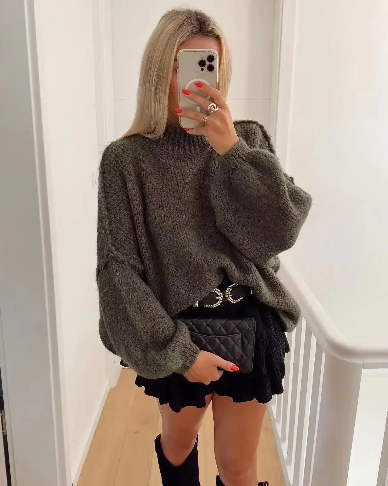 Pull en Maille Oversize – Confort & Style