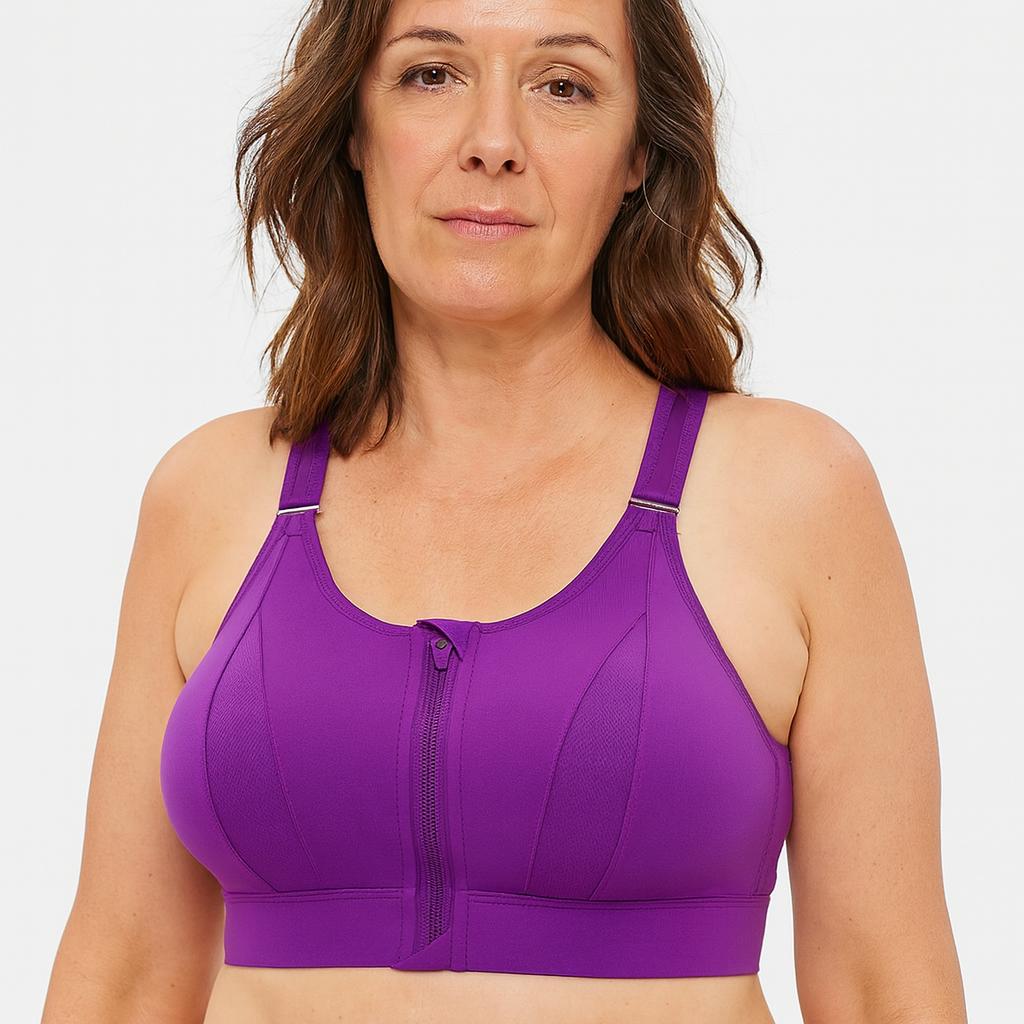 Soutien-gorge de sport à fermeture éclair – maintien maximal et confort respirant