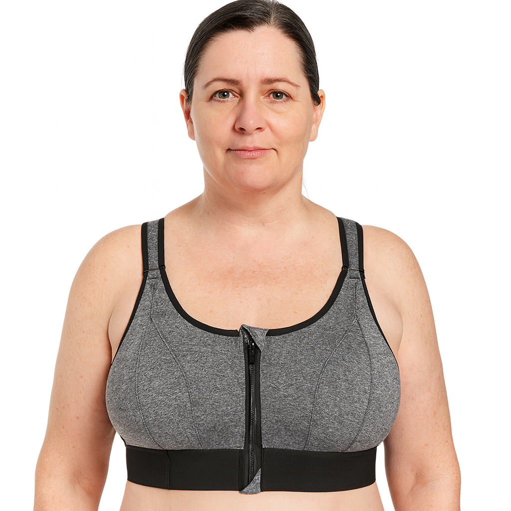 Soutien-gorge de sport à fermeture éclair – maintien maximal et confort respirant