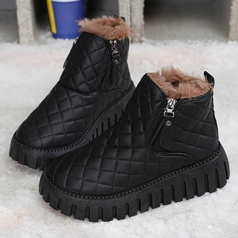 Bottes d’hiver chaudes – Confortables, doublées et résistantes au froid